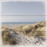 Sandfarbene Maritime Pro Art Quadratische Meer Bilder mit Strand-Motiv 30x30 