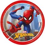 Blaue Procos Spiderman Partyteller 20 cm aus Pappe Einweg 