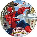 Rote Spiderman Runde Partyteller 23 cm 8-teilig 