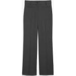 Dunkelgraue Elegante Monki High Waist Jeans mit Reißverschluss aus Denim für Damen Größe L 