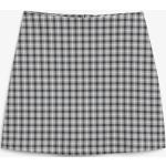 Graue Karo Monki Mini Miniröcke mit Reißverschluss für Damen Größe XL für den für den Winter 