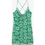 Grüne Elegante Monki Mini Wasserfall-Ausschnitt Minikleider & kurze Kleider enganliegend für Damen Größe XL 