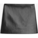 Schwarze Monki Mini Kunstlederröcke mit Reißverschluss aus Kunstleder enganliegend für Damen Größe XS 