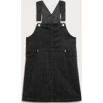 Schwarze Monki Midi T-Shirts aus Cord für Damen Größe XL 