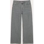 Graue Loose Fit Monki Bio Hüftjeans & Low Waist Jeans aus Denim für Damen Größe XS 