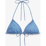 Monki Triangel-Bikinis aus Denim ohne Bügel für Damen Größe L 