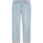 Hellblaue Monki Bio Straight Leg Jeans aus Denim für Damen Größe XS Weite 38, Länge 32 