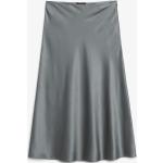 Graue Monki Midi Festliche Röcke mit Reißverschluss aus Satin für Damen Größe M 