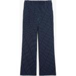 Dunkelblaue Gestreifte Elegante Monki Bootcut Jeans aus Denim für Damen Größe S 
