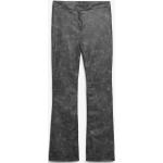 Schwarze Melierte Monki Hüftjeans & Low Waist Jeans mit Reißverschluss aus Denim für Damen Größe XS 