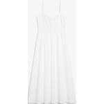 Weiße Ärmellose Monki Midi Spaghettiträger-Kleider Gesmokte für Damen Größe M für den für den Sommer 