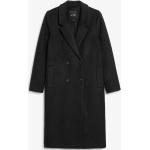 Schwarze Monki Wollmäntel aus Wolle für Damen Größe XL für den für den Winter 