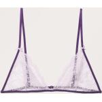 Lila Monki Triangel-BHs durchsichtig aus Spitze mit verstellbaren Trägern für Damen Größe XL 