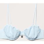 Hellblaue Monki Bikini-Tops in 75B mit Bügel für Damen 