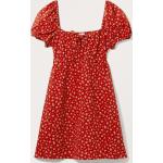 Rote Blumenmuster Monki Mini Minikleider & kurze Kleider mit Puffärmeln für Damen Größe XXS 