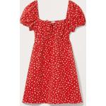 Rote Blumenmuster Monki Mini Minikleider & kurze Kleider mit Puffärmeln für Damen Größe XS 