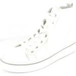 Reduzierte Weiße Gabor High Top Sneaker & Sneaker Boots mit Reißverschluss aus Leder für Damen Größe 38 mit Absatzhöhe bis 3cm 