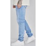 Reduzierte Hellblaue Bestickte Siksilk Jeans mit Stickerei aus Baumwolle für Herren Größe M 