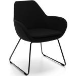 Schwarze Moderne Profim Esszimmerstühle & Küchenstühle aus Chrom 