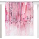 Proflax Tischläufer Skyline Weiß/Pink Baumwollstoff 50x150 cm (BxT)