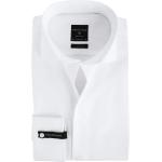 Weiße Unifarbene Langärmelige Profuomo Herrenlangarmhemden für den für den Frühling 