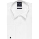 Weiße Unifarbene Profuomo Kläppchenkragen Hemden mit Umschlagmanschette aus Baumwolle für Herren 