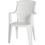 Weiße Moderne Progarden Gartenstühle & Balkonstühle aus Kunststoff stapelbar Breite 50-100cm, Höhe 50-100cm, Tiefe 50-100cm 