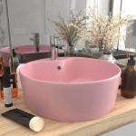 Rosa Runde Handwaschbecken & Gäste-WC-Waschtische matt aus Keramik 