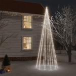 Weiße Lichterbäume Außen mit Weihnachts-Motiv 