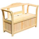 2-Sitzer-Gartenbänke aus Massivholz mit Stauraum 