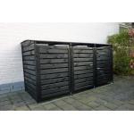 Promadino Mülltonnenbox 'Vario III' für 3 Tonnen anthrazit 219 x 122 x 92 cm