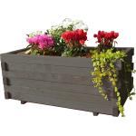 Anthrazitfarbene 39 cm Promadino Nachhaltige Blumenkästen & Pflanzkästen imprägniert aus Massivholz 