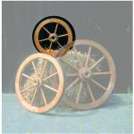 Promadino Wagenräder verzinkt aus Massivholz 