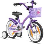PROMETHEUS BICYCLES Kinderfahrrad ab 4 Jahren - Mädchenfahrrad 14 Zoll Kinder Fahrrad Mädchen Fahrrad Kinder mit Stützräder Rücktrittbremse in Violett Lila