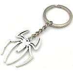 Silberne Spiderman Schlüsselanhänger & Taschenanhänger mit Halloween-Motiv aus Metall 
