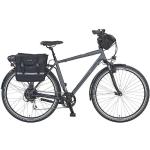 Prophete E-Bike »Entdecker e9000«, 8 Gang Shimano Acera Schaltwerk, Kettenschaltung, Heckmotor 250 W, (mit Lenkertaschen, mit Seitentasche), grau