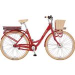 E-Bike PROPHETE "Geniesser e3000" E-Bikes rot Elektro-Cityräder mit Fahrradkorb Bestseller