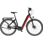 PROPHETE eSUV E-Bike 28' Citybike (Laufradgröße: 28 Zoll, Rahmenhöhe: 48 cm, Damen-Rad, 630 Wh, Schwarz/rot)