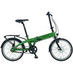 Prophete Urbanicer E-Bike | Erwachsene Elektrofahrrad Damen/Herren/Unisex | Pedelec City E-Bike 20" mit Vorderradmotor | 7-Gang Nabenschaltung | Matt Grün/Schwarz