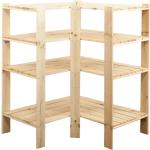 Beige Rustikale Holzküchenregale aus Kiefer Breite 50-100cm, Höhe 100-150cm, Tiefe 0-50cm 
