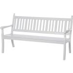 Weiße 3-Sitzer Gartenbänke aus Kunststoff UV-beständig Breite 150-200cm, Höhe 50-100cm, Tiefe 50-100cm 3 Personen 