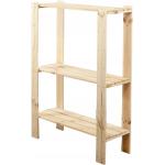 Beige Rustikale Holzküchenregale aus Kiefer Breite 50-100cm, Höhe 100-150cm, Tiefe 0-50cm 