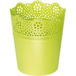 Limettengrüne Prosperplast Style & Chic Lace Blumentopf aus Kunststoff 
