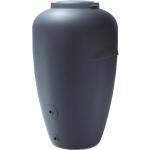 Anthrazitfarbene Prosperplast Aquacan Runde Regenwasser Amphoren 401l - 500l aus Kunststoff mit Deckel 