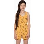 Gelbe Gepunktete Kinderplaysuits & Kurze Overalls für Kinder Größe 116 für den für den Sommer 