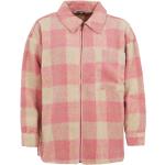 Pinke Karo Protest Mini Kurzjacken & Cropped-Jackets mit Reißverschluss aus Fleece Größe M für den für den Winter 