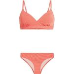 Pinke Gestreifte Protest Triangel-Bikinis mit Schnalle mit Bügel für Damen Größe S für den für den Sommer 