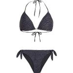 Schwarze Triangel-Bikinis ohne Verschluss aus Polyamid für Damen Größe XS für den für den Sommer 