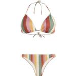 Gestreifte Protest Triangel-Bikinis mit Meer-Motiv mit Glitzer für Damen Größe S für den für den Sommer 