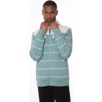 Reduzierte Cyanblaue Color Blocking Protest Zip Hoodies & Sweatjacken mit Reißverschluss aus Kunstleder mit Kapuze für Herren Größe M 